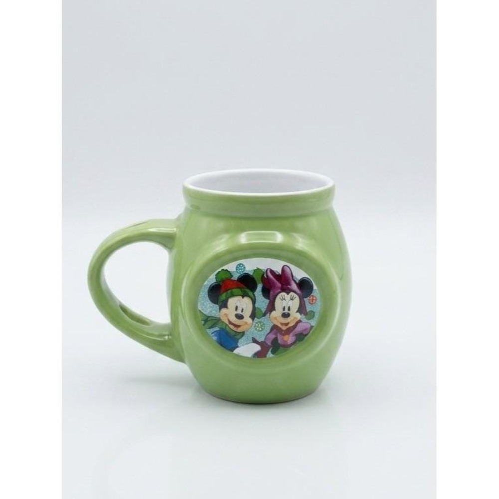 Disney Mickey & Minnie Christmas Green Ceramic Mug 2017 Frankford Candy Holiday